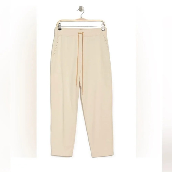 St. John NEW Collection French Terry joggers cream beige loungewear small - Picture 1 of 9